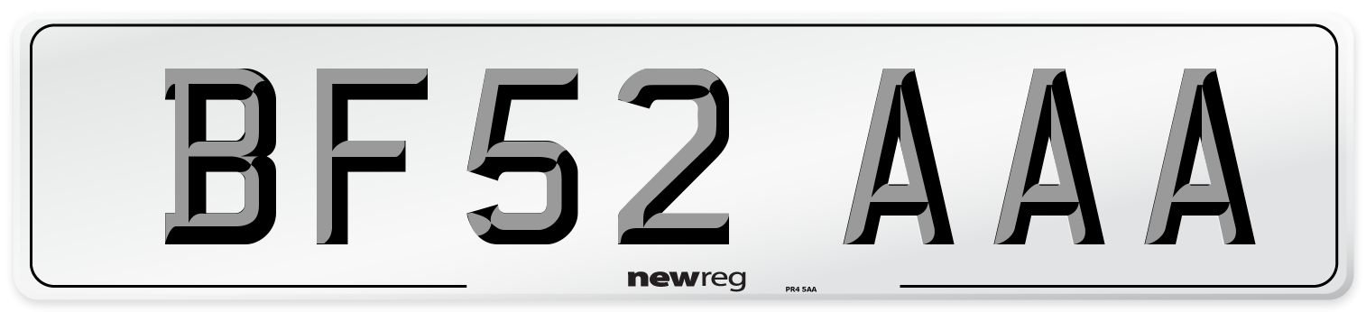 BF52 AAA Number Plate from New Reg